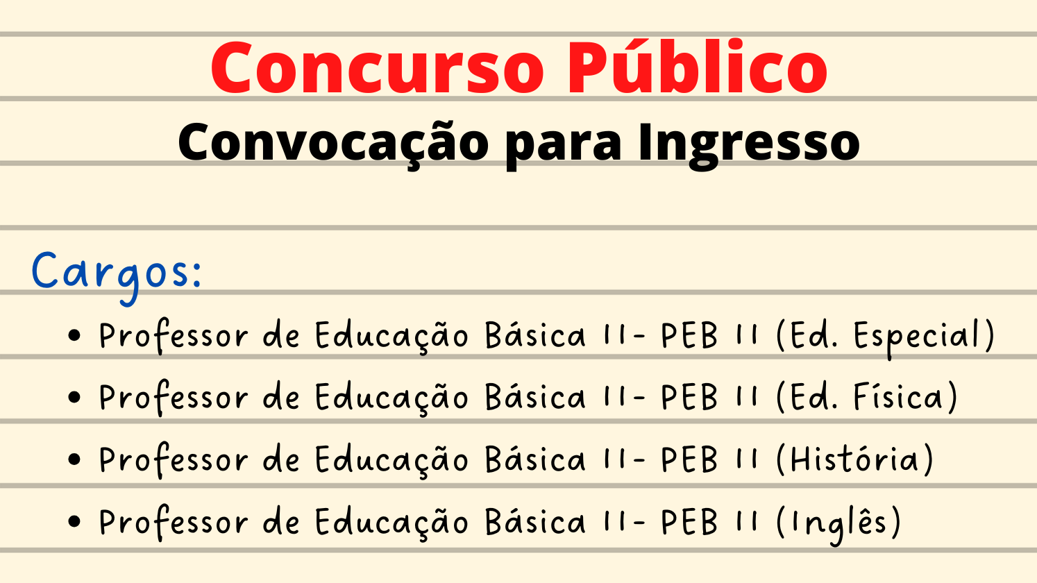 Imagem notícia Convocação para Ingresso - Concurso Público